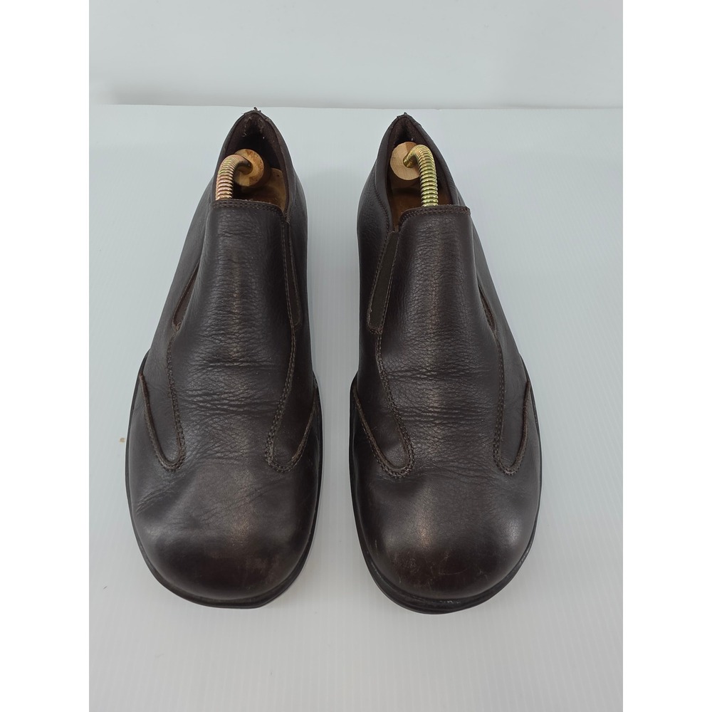 Birkenstock Footprints Womens Brown Leather Slip On Shoes Loafers Size 40 9-9.5